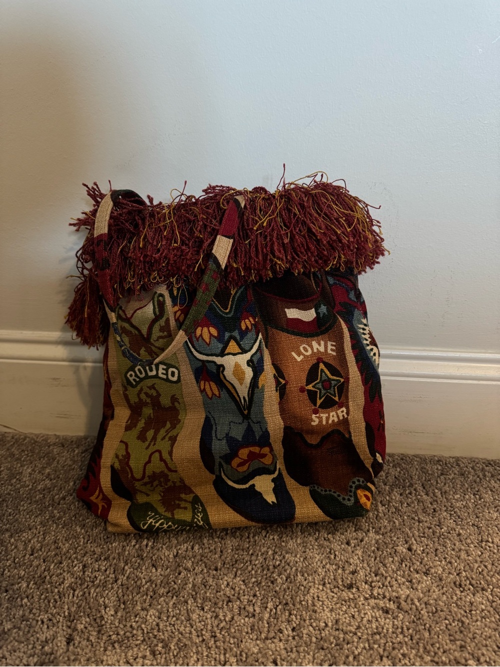 Handmade Rodeo Fringe Tote Bag - Picture 4 of 4